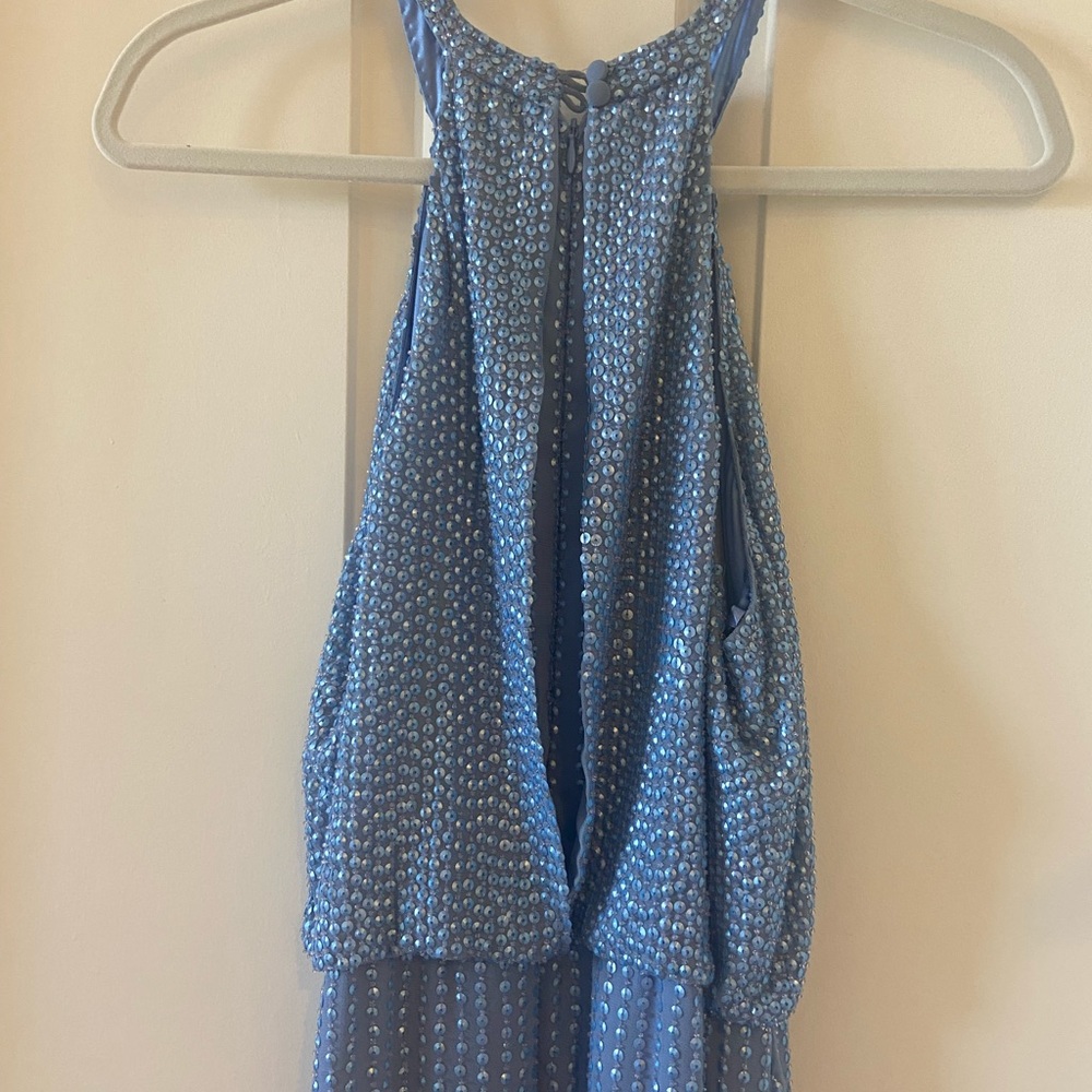 Parker Black Revolve Long Gown Dress Marceline Sequin Dress in Blue Size Medium - Picture 5 of 9